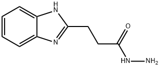 1H-ベンゾイミダゾール-2-プロパン酸ヒドラジド 化学構造式