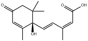 (2Z,4E)-5-[1-ヒドロキシ-2,6,6-トリメチル-4-オキソ-2-シクロヘキセン-1α-イル]-3-メチル-2,4-ペンタジエン酸 化学構造式
