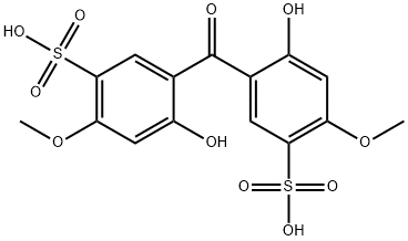 2,2'-二羟基-4,4'-二甲氧基二苯甲酮-5,5'-二磺酸,143982-77-8,结构式