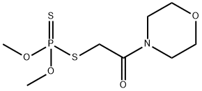 ジチオりん酸O,O-ジメチルS-[(モルホリノカルボニル)メチル] 化学構造式