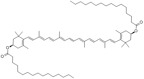 β,β-カロテン-3β,3'β-ジオールジパルミタート 化学構造式