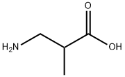 3-アミノ-2-メチルプロパン酸 化学構造式