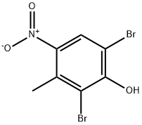 2,6-二溴-3-甲基-4-硝基苯酚,14401-03-7,结构式