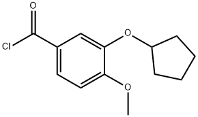 3-(CYCLOPENTYLOXY)-4-METHOXYBENZOYL CHLORIDE Struktur