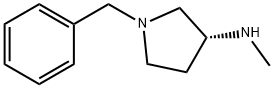 (3R)-(-)-1-ベンジル-3-(メチルアミノ)ピロリジン 化学構造式