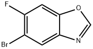 5-ブロモ-6-フルオロ-1,3-ベンズオキサゾール 化学構造式