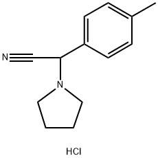 2-(p-Tolyl)-2-pyrrolidin-1-yl-acetonitrile hydrochloride,1440535-52-3,结构式