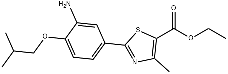 2-[4-(2-甲基丙氧基)-3-氨基苯基]-4-甲基-5-噻唑甲酸乙酯, 144060-92-4, 结构式