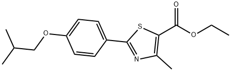 乙基2-(3-氰基-4-异丁氧基苯基)-4-甲基-1,3-噻唑-5-羧酸酯 结构式