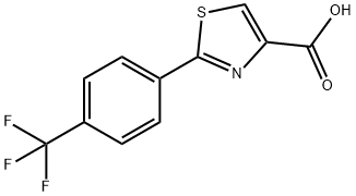 2-[4-(トリフルオロメチル)フェニル]-1,3-チアゾール-4-カルボン酸 化学構造式