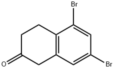 5,7-二溴-2-四氢萘酮, 144066-44-4, 结构式
