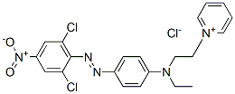 1-[2-[[4-[(2,6-二氯-4-硝基苯基)偶氮]苯基]乙氨基]乙基]吡啶氯化盐, 14408-20-9, 结构式