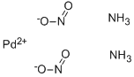 反-二氨合二硝基钯(II) 结构式