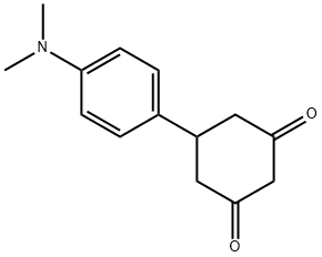 5-[4-(ジメチルアミノ)フェニル]シクロヘキサン-1,3-ジオン 化学構造式