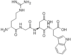 arginyl-glycyl-aspartyl-tryptophan Structure