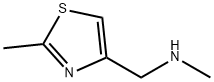N-メチル-1-(2-メチル-1,3-チアゾール-4-イル)メタンアミン 化学構造式
