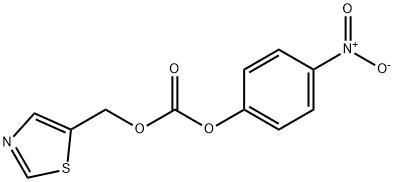 炭酸4-ニトロフェニル=5-チアゾリルメチル 化学構造式
