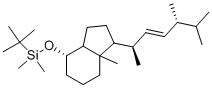 tert-Butyl-dimethyl-[7a-methyl-1-(1,4,5-trimethyl-hex-2-enyl)-octahydro-inden-4-yloxy]-silane 化学構造式