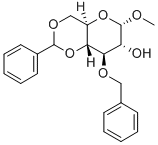 甲基4,6-0-亚苄基-3-O苄基-A-D-吡喃葡萄糖苷, 14419-69-3, 结构式