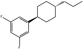1,3-ジフルオロ-5-(TRANS-4-プロピルシクロヘキシル)ベンゼン 化学構造式