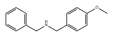 ベンジル-(4-メトキシベンジル)アミン 化学構造式