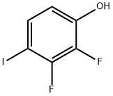 2,3-二氟-4-碘苯酚, 144292-40-0, 结构式