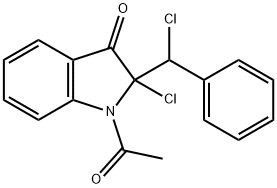 3H-Indol-3-one,  1-acetyl-2-chloro-2-(chlorophenylmethyl)-1,2-dihydro- Structure