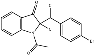 144294-78-0 3H-Indol-3-one,  1-acetyl-2-[(4-bromophenyl)chloromethyl]-2-chloro-1,2-dihydro-