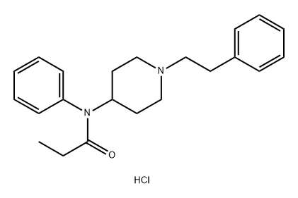 N-(1-Phenethyl-4-piperidyl)propionanilide hydrochloride Struktur