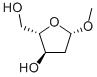 Methyl-2-deoxy-beta-L-erythro-pentofuranose Struktur