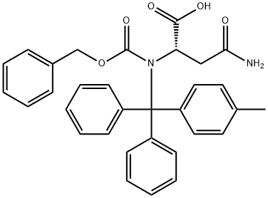 N-[(4-甲基苯基)二苯基甲基]-N2-[苄氧羰基]-L-天冬氨酰胺, 144317-18-0, 结构式
