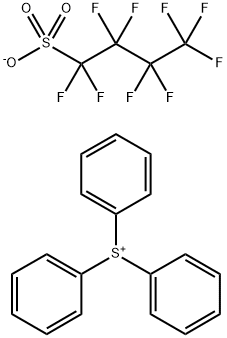 トリフェニルスルホニウムパーフルオロ-1-ブタンスルホナート 化学構造式
