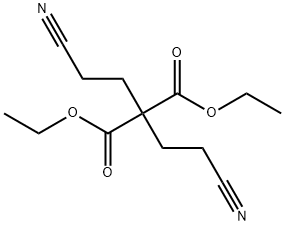 2,2-ビス(2-シアノエチル)マロン酸ジエチル 化学構造式