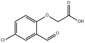 (4-クロロ-2-ホルミルフェノキシ)酢酸 化学構造式