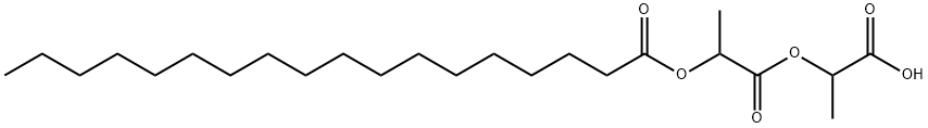 2-[[2-[(1-オキソオクタデシル)オキシ]-1-オキソプロピル]オキシ]プロピオン酸 化学構造式