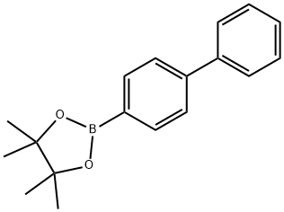 2-(4-ビフェニルイル)-4,4,5,5-テトラメチル-1,3,2-ジオキサボロラン 化学構造式