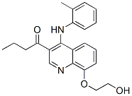 3-butyryl-4-(2-methylphenylamino)-8-(2-hydroxyethoxy)quinoline Structure