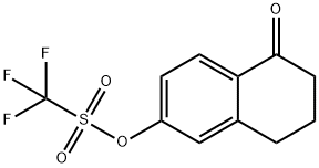Methanesulfonic acid, 1,1,1-trifluoro-, 5,6,7,8-tetrahydro-5-oxo-2-naphthalenyl ester Structure