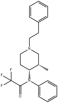 rac-cis Despropionyl Mefentanyl N-Trifluoroacetate Struktur