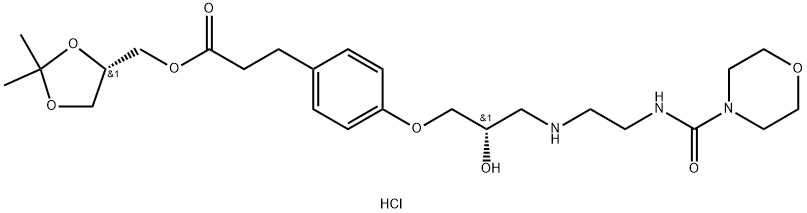 盐酸兰地洛尔 结构式