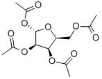 1,2,3,5-テトラ-O-アセチル-Β-L-リボフラノース 化学構造式