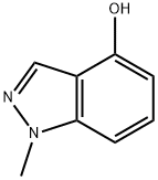 1-メチル-1H-インダゾール-4-オール 化学構造式
