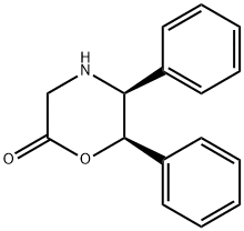(5S,6R)-5,6-ジフェニル-2-モルホリノン 化学構造式