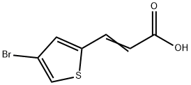 3-(4-溴-2-噻吩)丙烯酸, 144558-44-1, 结构式