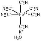 フェロシアン化カリウム三水和物 化学構造式