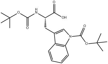 N-叔丁氧羰基-N'-叔丁氧羰基-L-色氨酸,144599-95-1,结构式