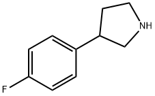 3-(4-フルオロフェニル)ピロリジン 化学構造式
