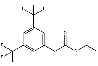 ETHYL 3,5-BIS(TRIFLUOROMETHYL)PHENYL ACETATE Structure