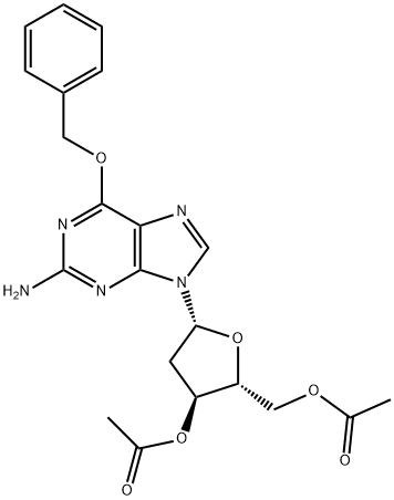 3',5'-Di-O-acetyl O6-Benzyl-2'-deoxyguanosine Struktur
