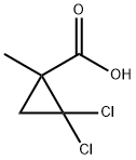 2,2-ジクロロ-1-メチルシクロプロパンカルボン酸 化学構造式